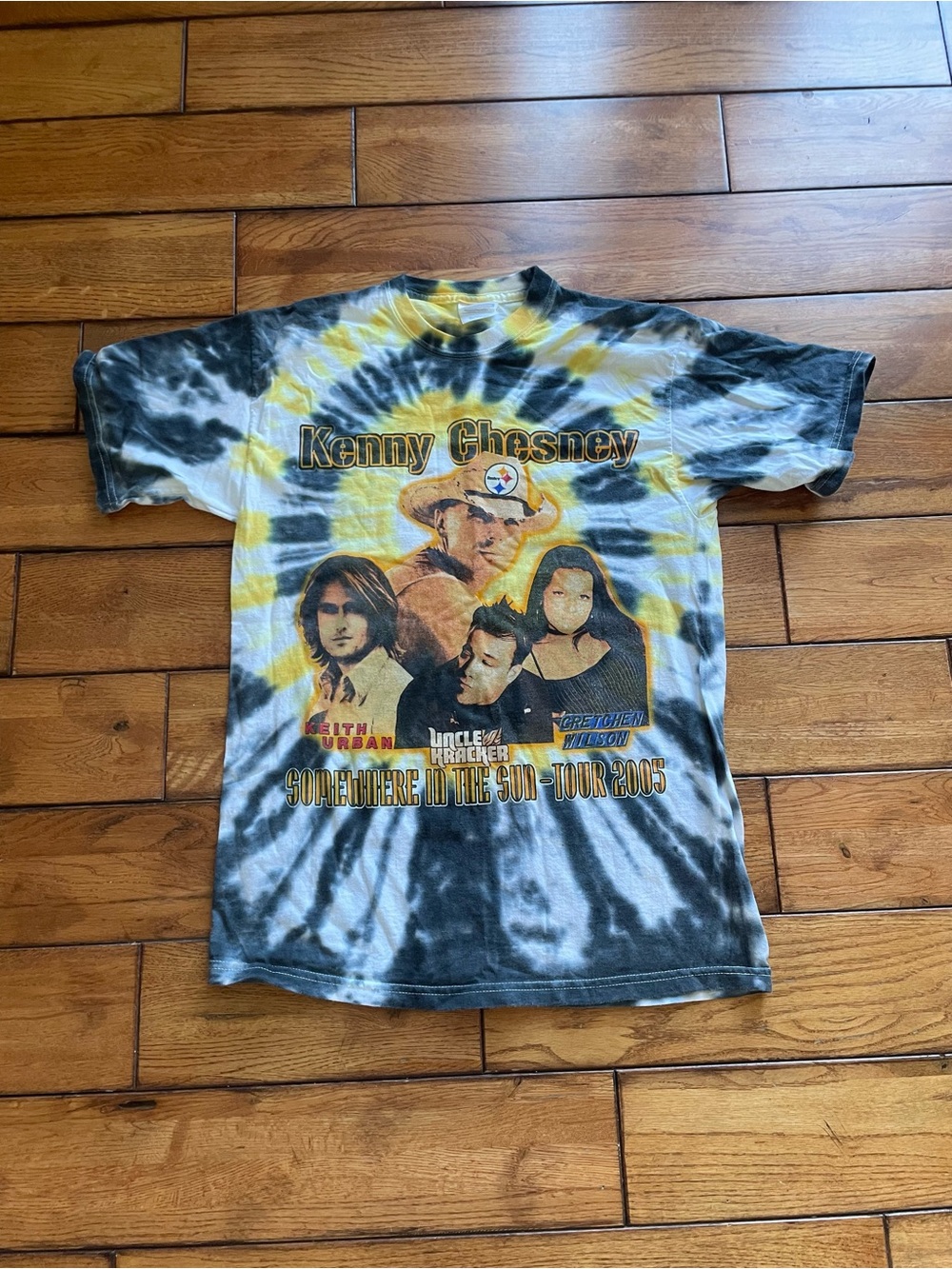 Kenny Chesney Tie-Dye Tour Tee - Yellow & Black 2005